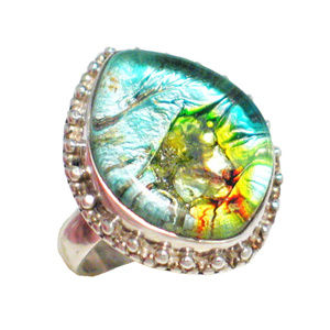 Watercolors | Sterling Silver Ring Unique Boho Art